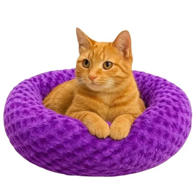 Pet pretty Simit Yatak Peluş Mor 55x55 Cm