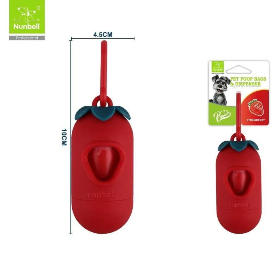 Nunbell Yedekli Dışkı Torbası Tekli Kırmızı