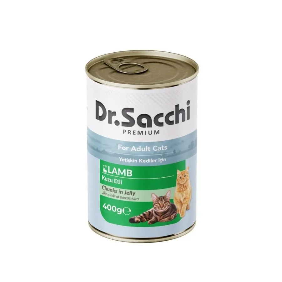 Dr. Sacchi Kuzulu Yetişkin Kedi Konservesi 400 Gr.