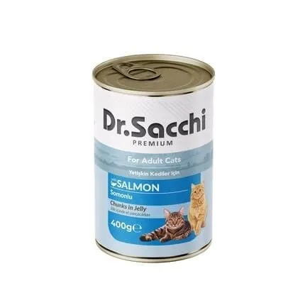 Dr. Sacchi Somonlu Yetişkin Kedi Konservesi 400 Gr.