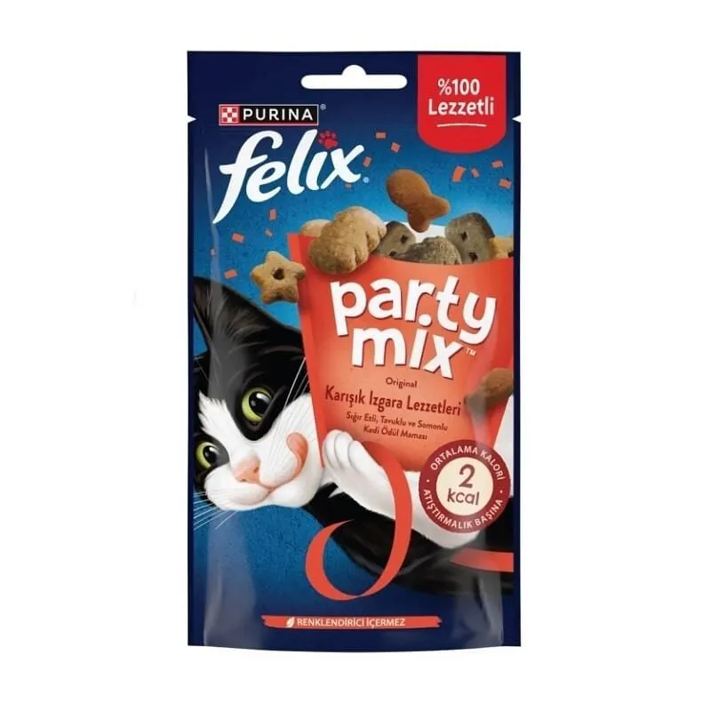 Felix Party Mix Original Karışık Izgara Lezzetleri Kedi Ödül Maması 60 gr
