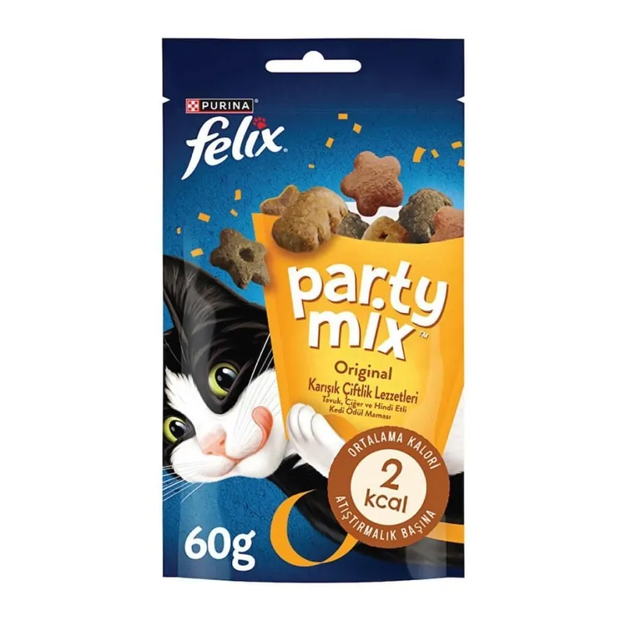 Felix Party Mix Original Karışık Çiftlik Lezzetleri Kedi Ödül Maması 60 gr