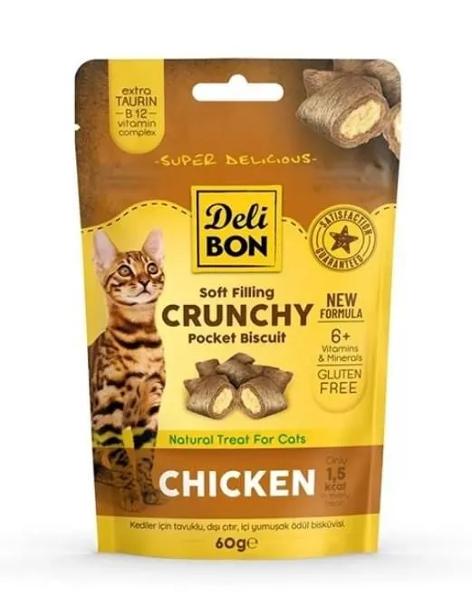 Delibon Bisküvi Tavuklu Kedi Ödül Maması 60 Gr