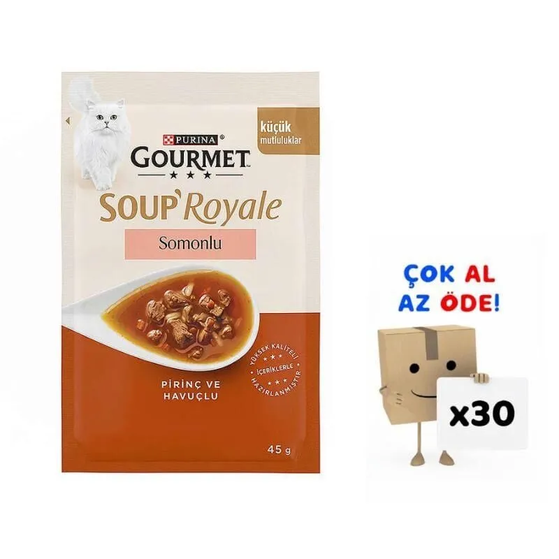 Gourmet Soup Royale Somonlu Kedi Çorbası 45gr 30lu Paket