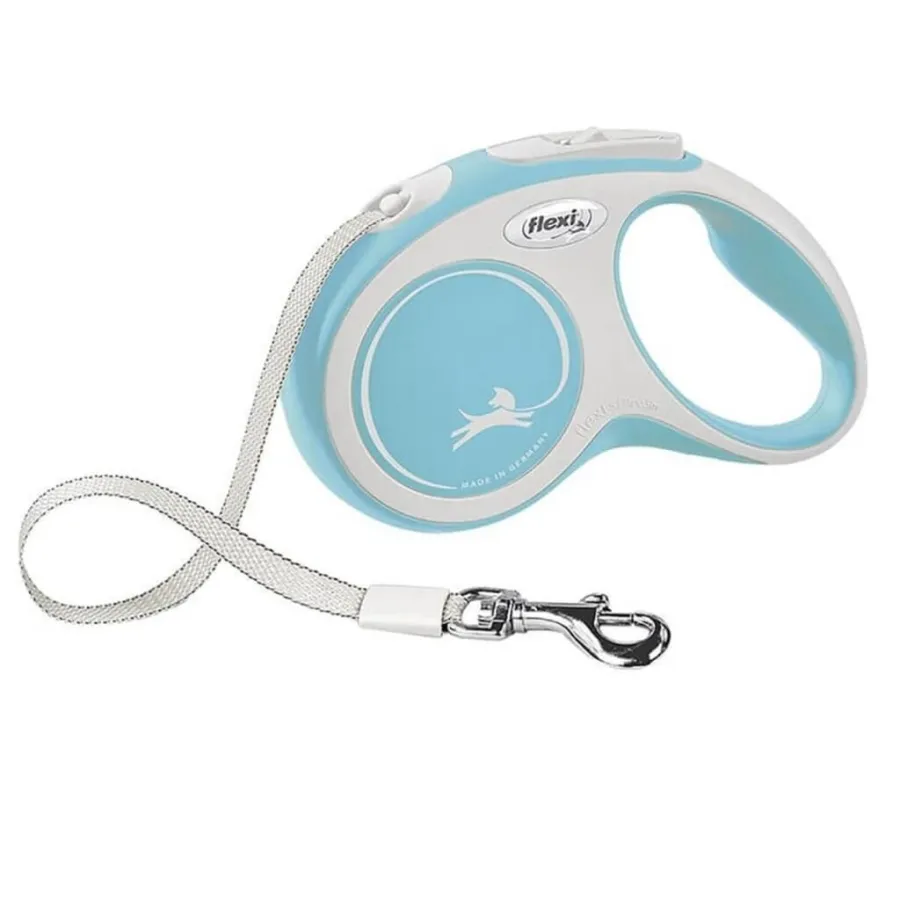 Flexi New Comfort Otomatik Şerit Köpek Gezdirme Kayışı 5m Medium Açık Mavi