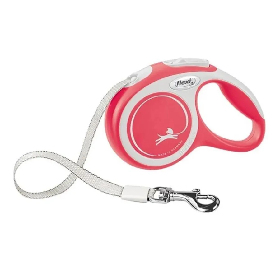 Flexi New Comfort Otomatik Şerit Köpek Gezdirme Kayışı 5m Medium Kırmızı