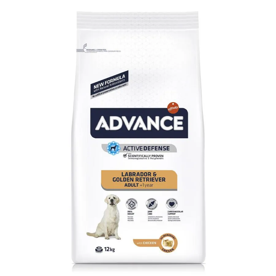 Advance Labrador ve Golden Retriever Tavuk Etli Köpek Maması 12 Kg