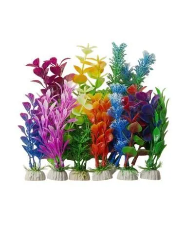 Poti Karışık Plastik Bitki 10-12 CM