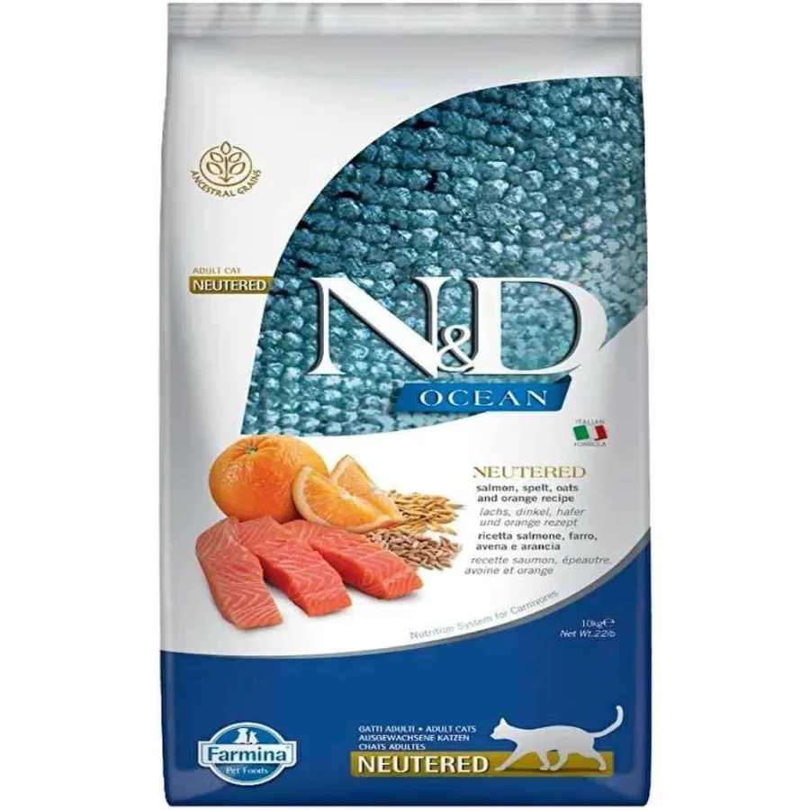 Nd Az Tahıllı Somonlu Kısırlaştırılmış Kedi Maması 10 Kg