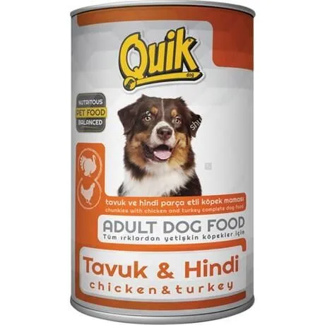Quik Tavuklu Hindili Köpek Konserve 415 Gr