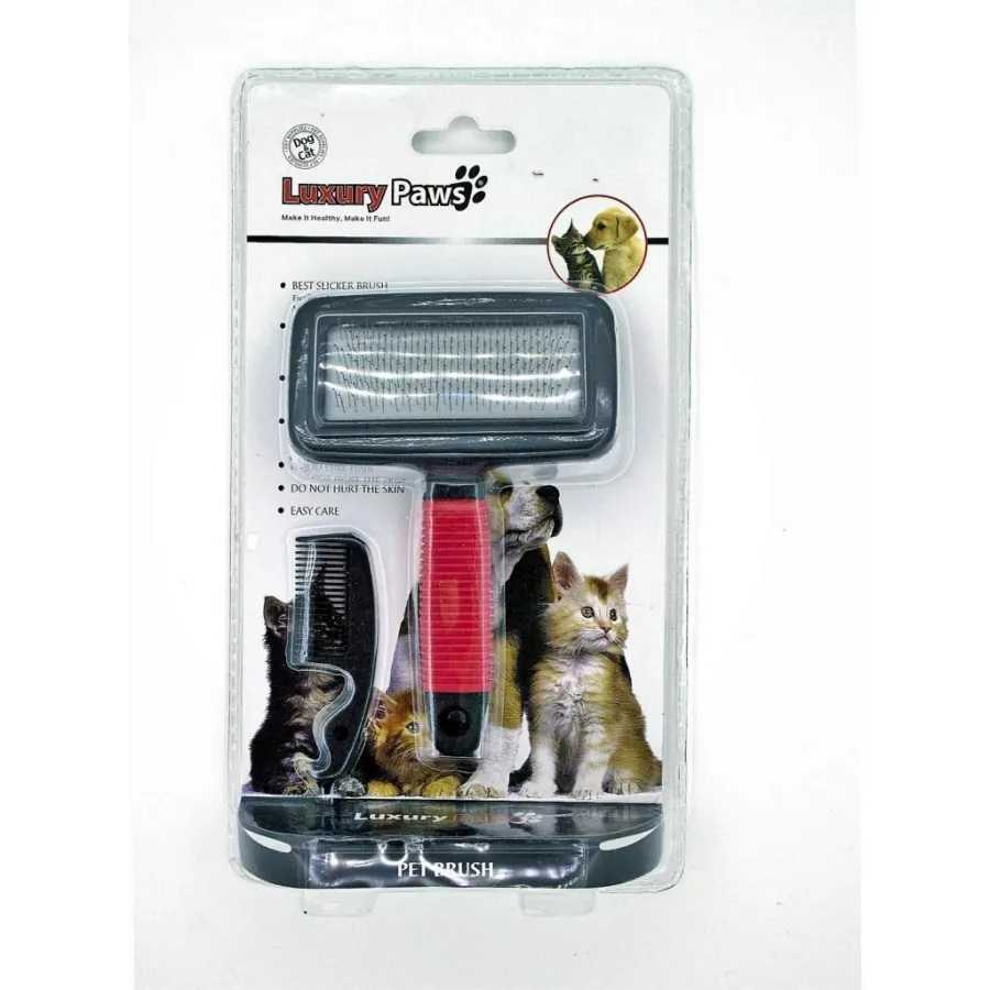 Luxury Paws Soft Saplı Fırça Temizleyici Taraklı Large 16 cm
