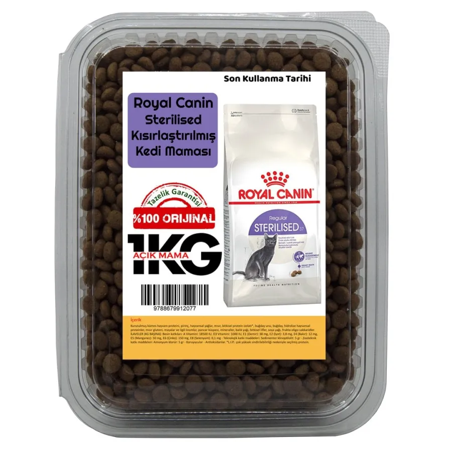 Royal Canin Sterilised Kısırlaştırılmış Kedi Maması 1 Kg (AÇIK PAKET)