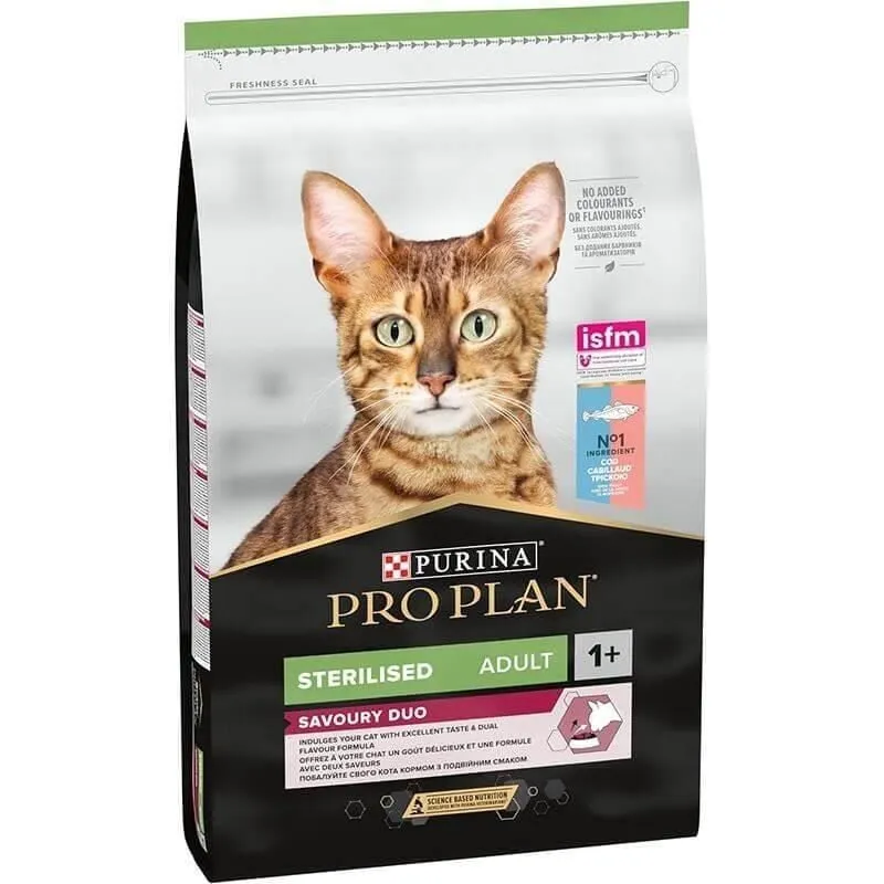 Pro Plan Kısırlaştırılmış Morina ve Okyanus Balıklı Yetişkin Kuru Kedi Maması 10 KG