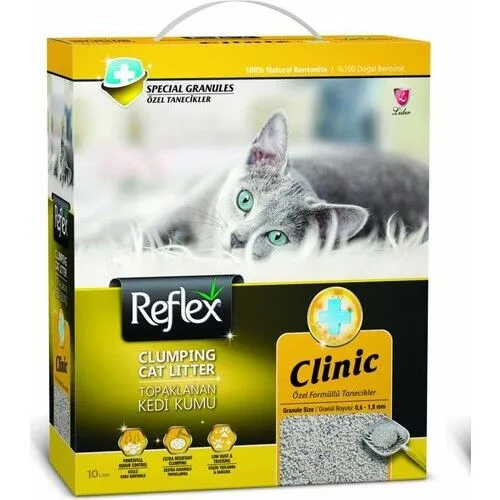 Reflex Klinik Özel Tanecik Formüllü Süper Hızlı Topaklanan Kedi Kumu 10lt