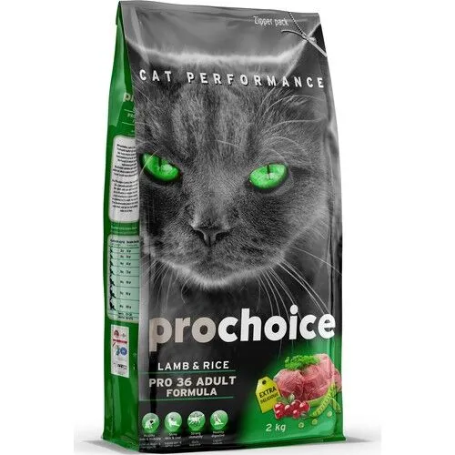 Prochoice Pro 36 Kuzulu ve Pirinçli Yetişkin Kedi Maması 2kg