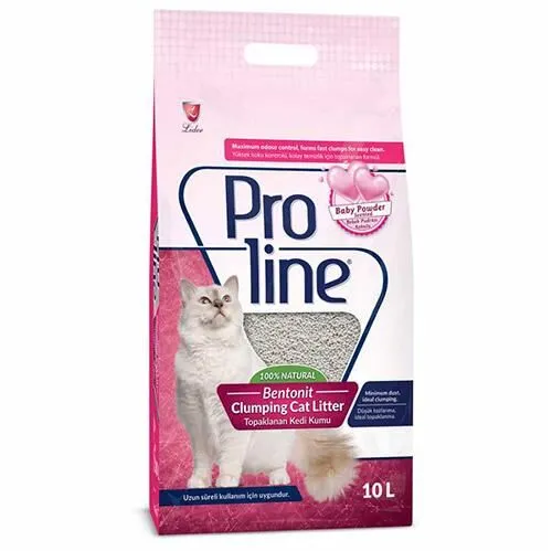 Proline Bentonit Bebek Pudralı Kedi Kumu 10 Lt
