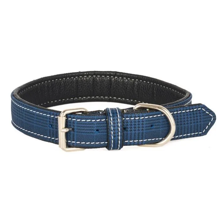 Flip Ekose Yumuşak Doku Köpek Boyun Tasması Mavi 48 cm