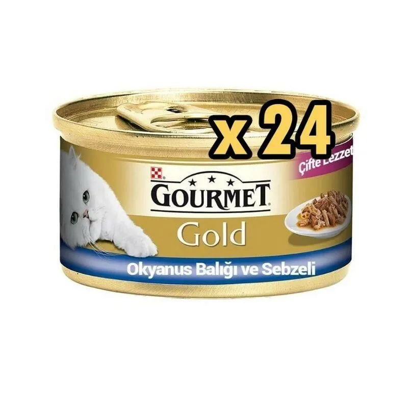 Gourmet Gold Okyanus Balığı Ve Sebzeli Kedi Konservesi 85 Gr (24 Adet)