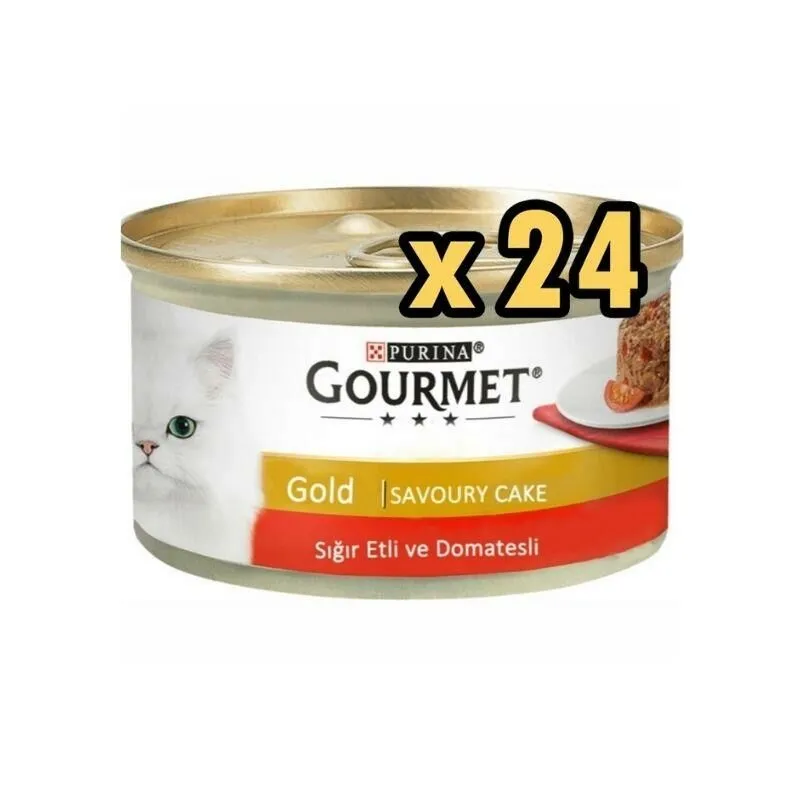 Gourmet Gold Savoury Cake Sığır Etli ve Domatesli 85gr (24 Adet)