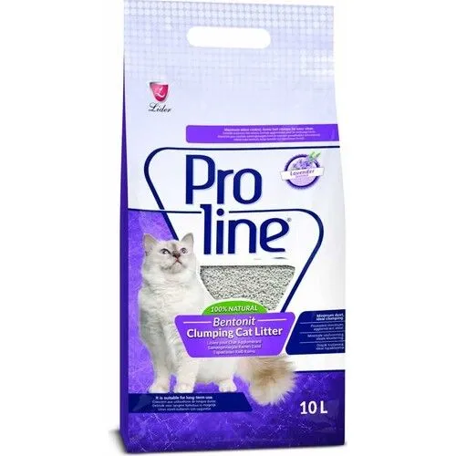 Proline Süper Topaklanan İnce Taneli Lavanta Kokulu Bentonit Kedi Kumu 10 lt
