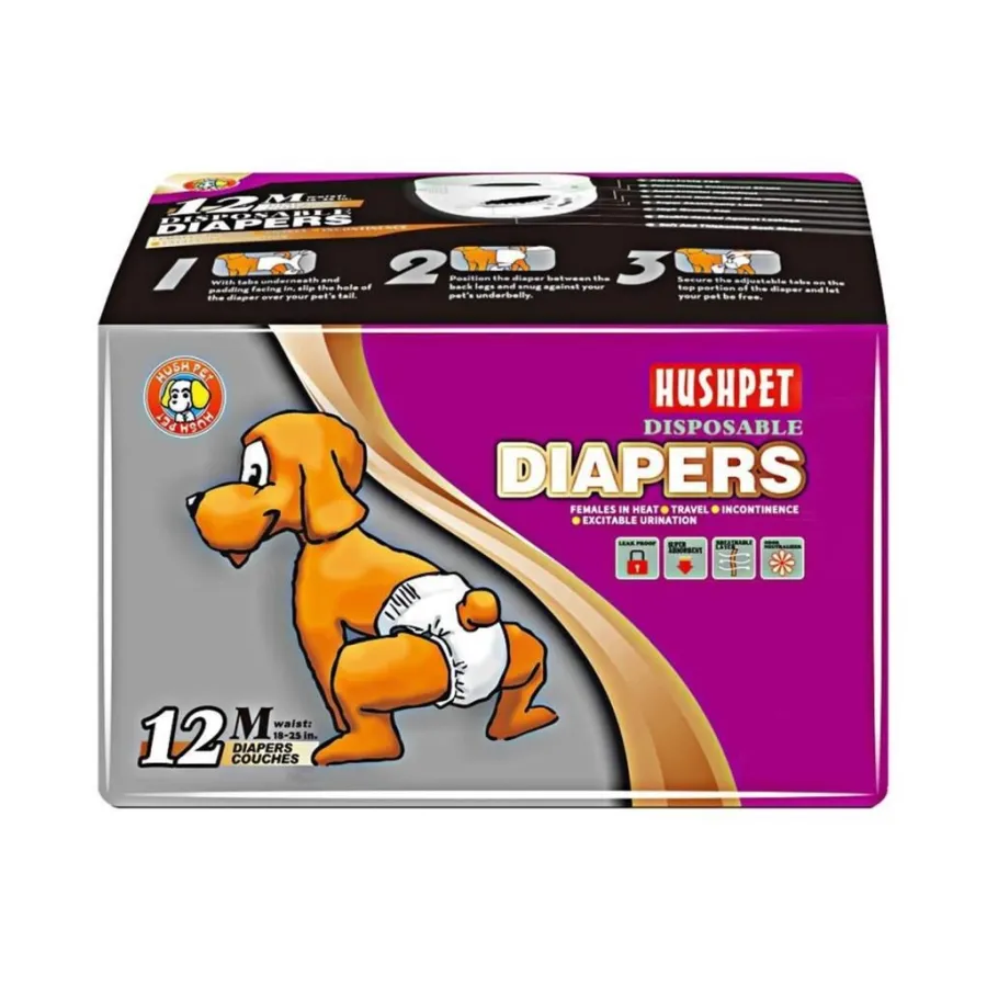 Hushpet Ultra Emici Köpek Külot Çiş Pedi M Beden 12 Adet