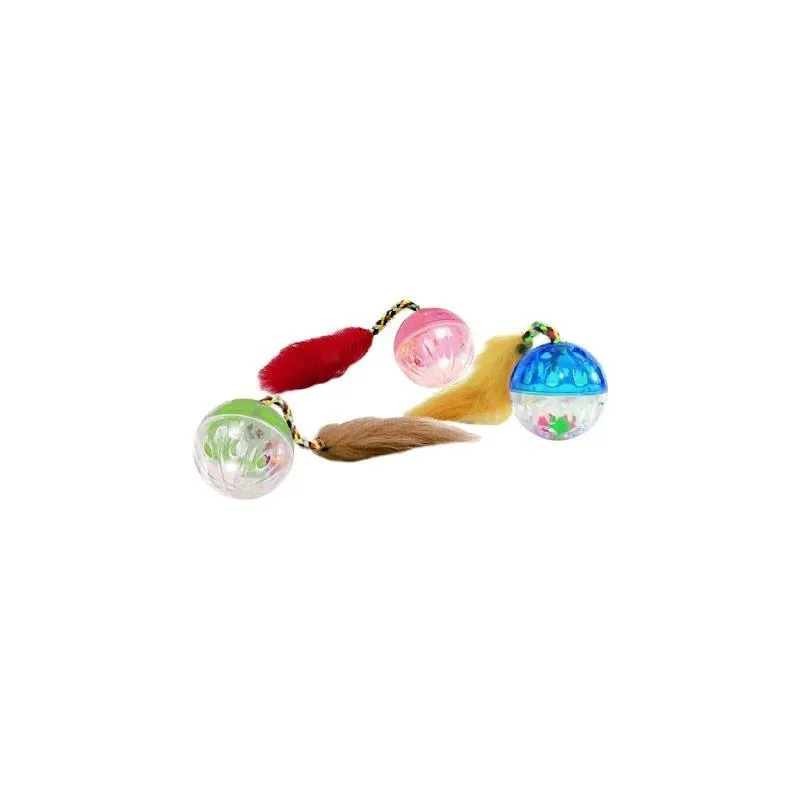 Beeztees İpli Çingirakli Kedi Topu 7Cm