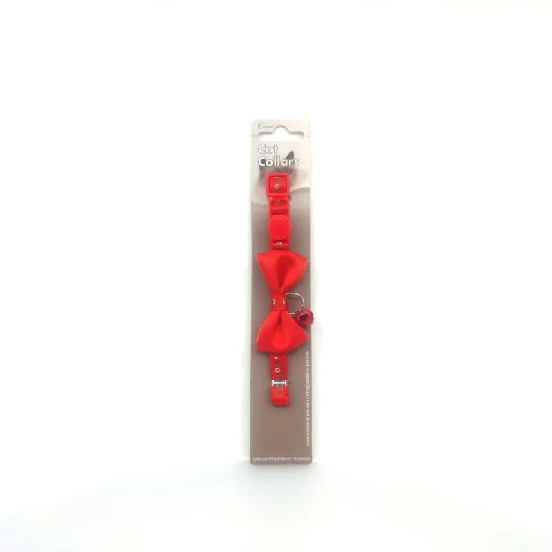 Eastland Papyon Çıngıraklı Kedi Tasması Kırmızı 10mm*30cm