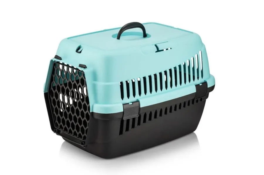 Şenyayla Kedi Köpek Plastik Taşıma Orta Boy Turkuaz 39*55*36,5 cm