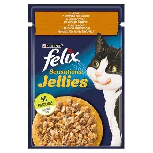 Felix Jellies Tavuklu ve Havuçlu Kedi Yaş Mama 85 Gr