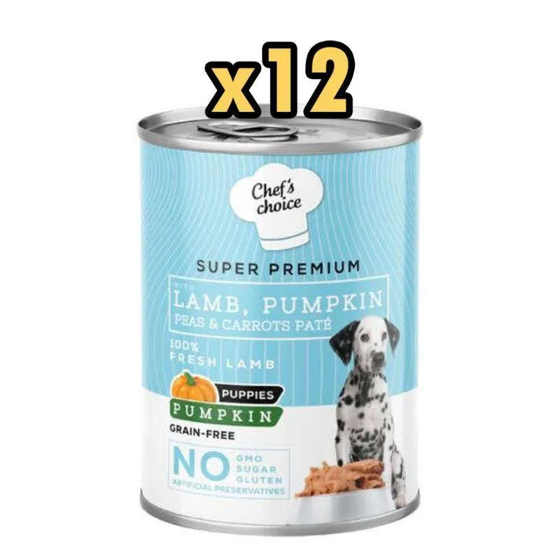 New Chefs Choice Pumpkin Pate Puppy Kuzu Balkabak Yavru Köpek Yaş Maması 400 Gr X 12 Adet