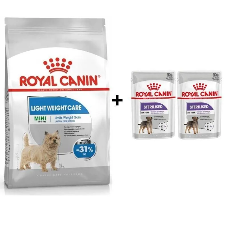Royal Canin Light Weight Care Köpek Maması 3 Kg + 2 Adet Yaş Mama Hediye
