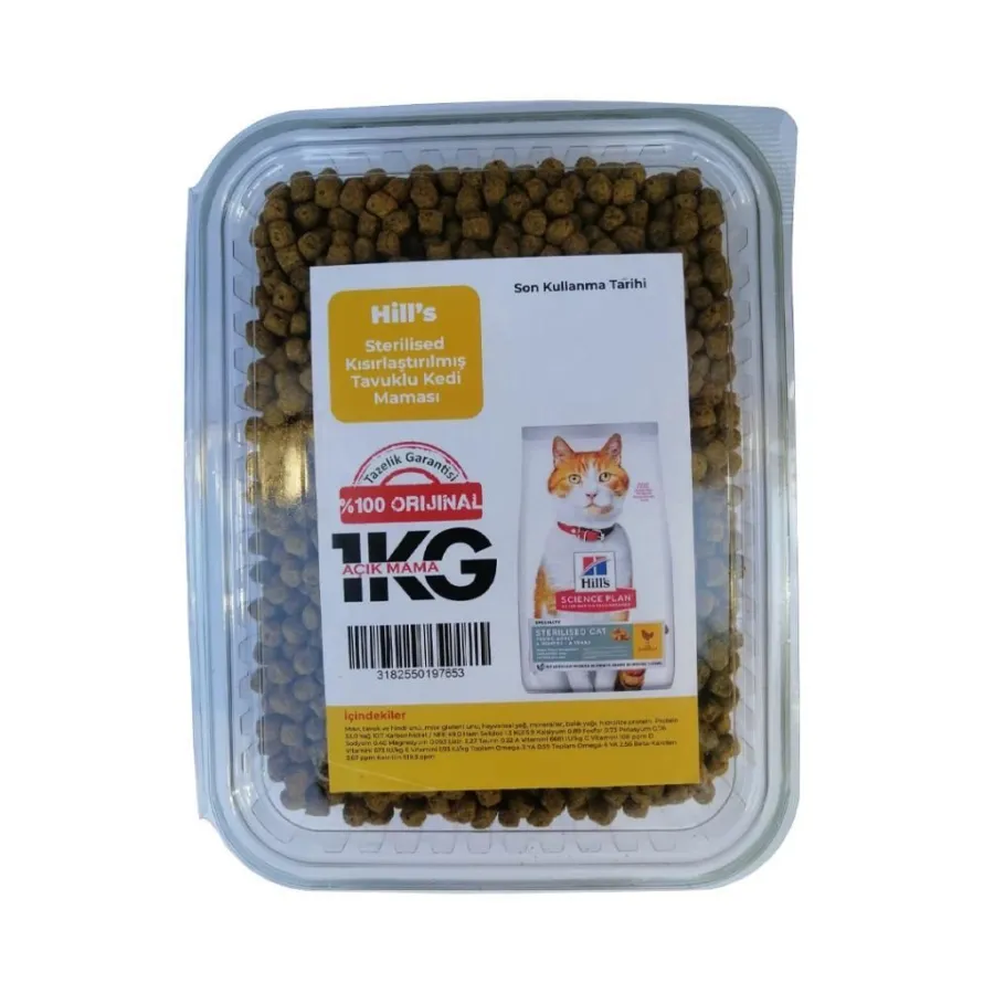 Hills Sterilised Tavuklu Kısırlaştırılmış Kedi Maması 1 Kg (AÇIK PAKET)