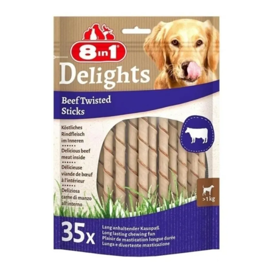 8in1 Delights Köpekler İçin Biftekli Ödül Çubuğu 190 Gr