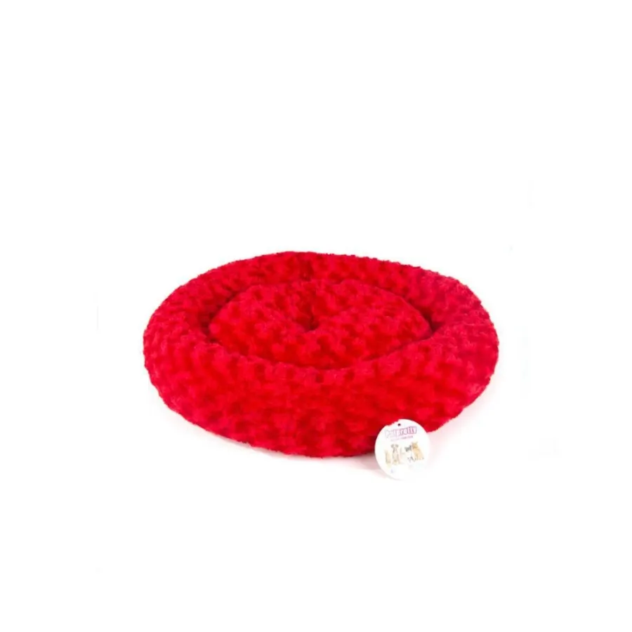 Pet pretty Simit Yatak Peluş Kırmızı Yatak 55x55cm