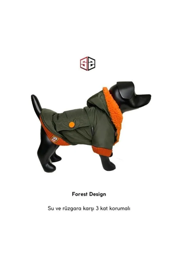 Forest Design Köpek Montu Navy Yeşil Köpek Kıyafeti
