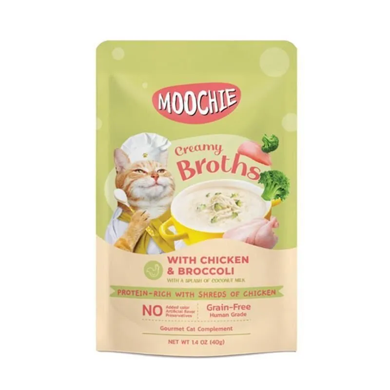 MOOCHIE Tavuklu ve Brokolili Kedi Çorbası 40gr