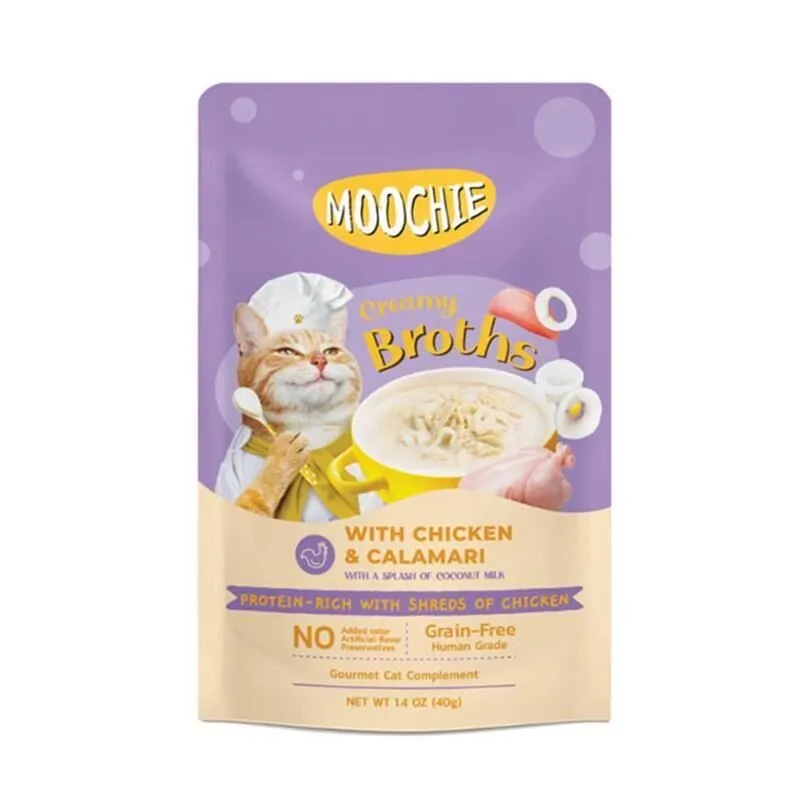 MOOCHIE Tavuklu ve Kalamarlı Kedi Çorbası 40gr