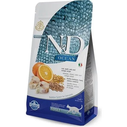 Nd Az Tahıllı Balıklı Portakallı Yetişkin Kedi Maması 1,5 Kg