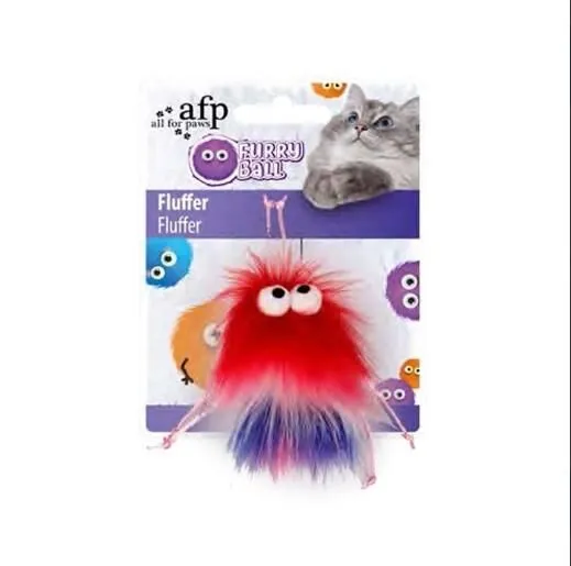 Afp Furry Ball-Fluffer Catnipli- Kırmızı 15x8x3,5 cm