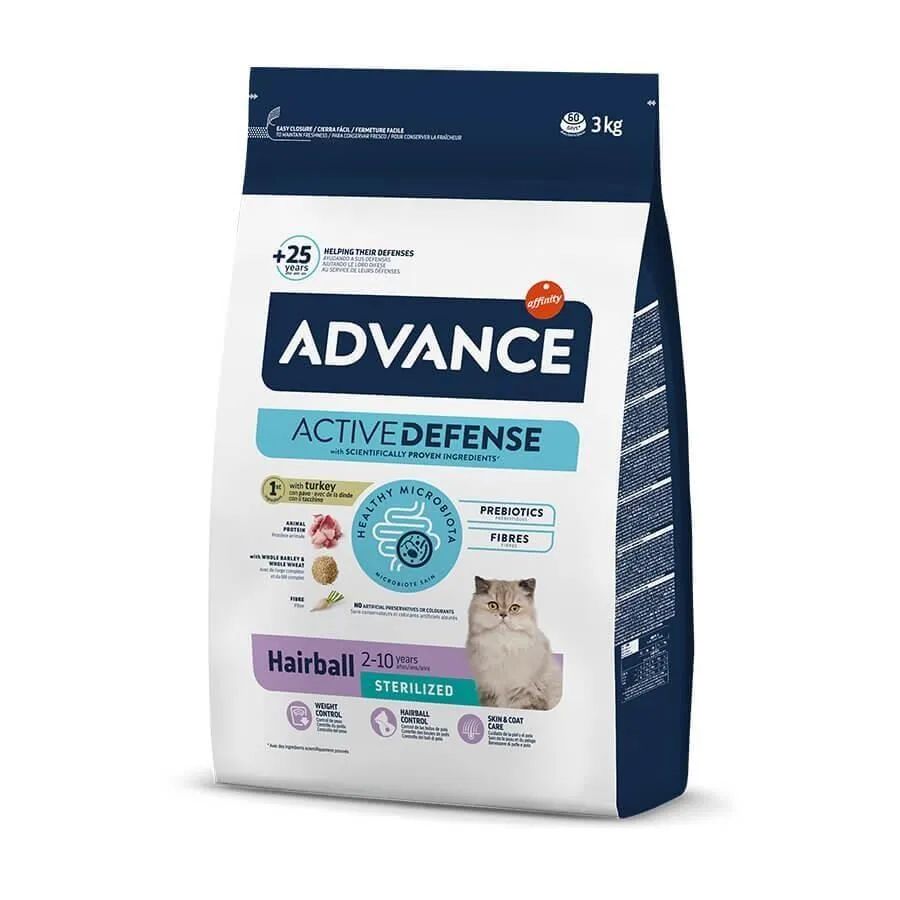 Advance Hairball Hindili Kısırlaştırılmış Kedi Maması 3 Kg