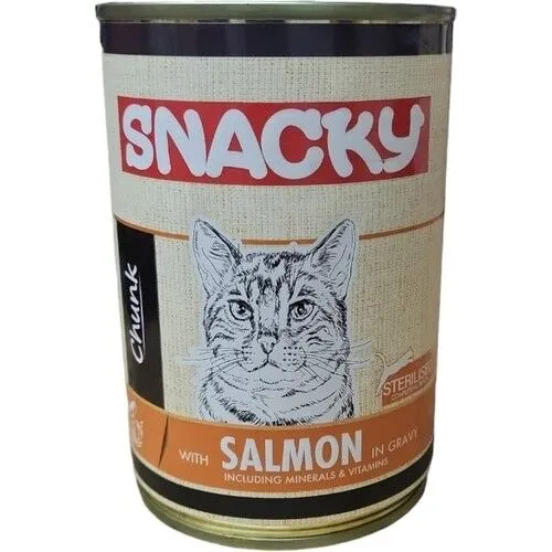 Snacky Chunk Steril Somonlu Kısırlaştırılmış Kedi Konservesi 400 gr