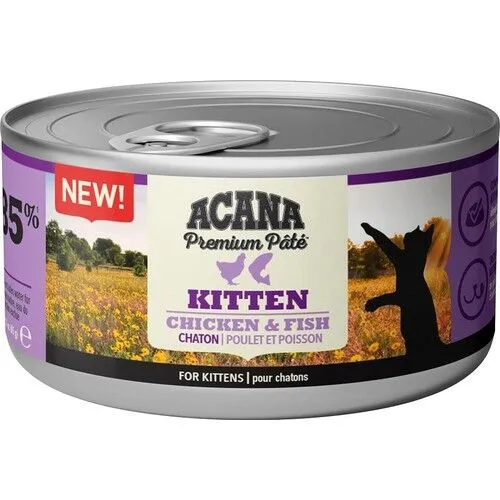 Acana Premium Tavuk Ve Balıklı Yavru Ezme Kedi Konservesi 85 gr