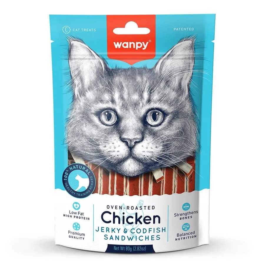 Wanpy Oven Roasted Tavuklu Morina Balikli Kedi Ödülü 80 Gr