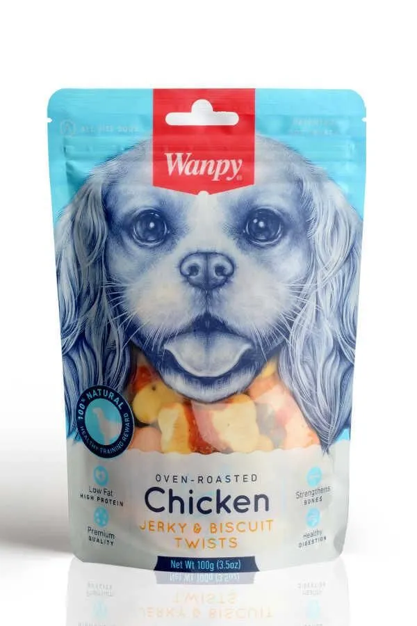 Wanpy Bisküvi Üzeri Tavuk Sargılı 100gr Köpek Ödül