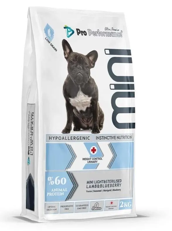 Pro Performance Light ve Kisir Kuzu Etli Mini Yetiskin Köpek Mamasi 2 Kg