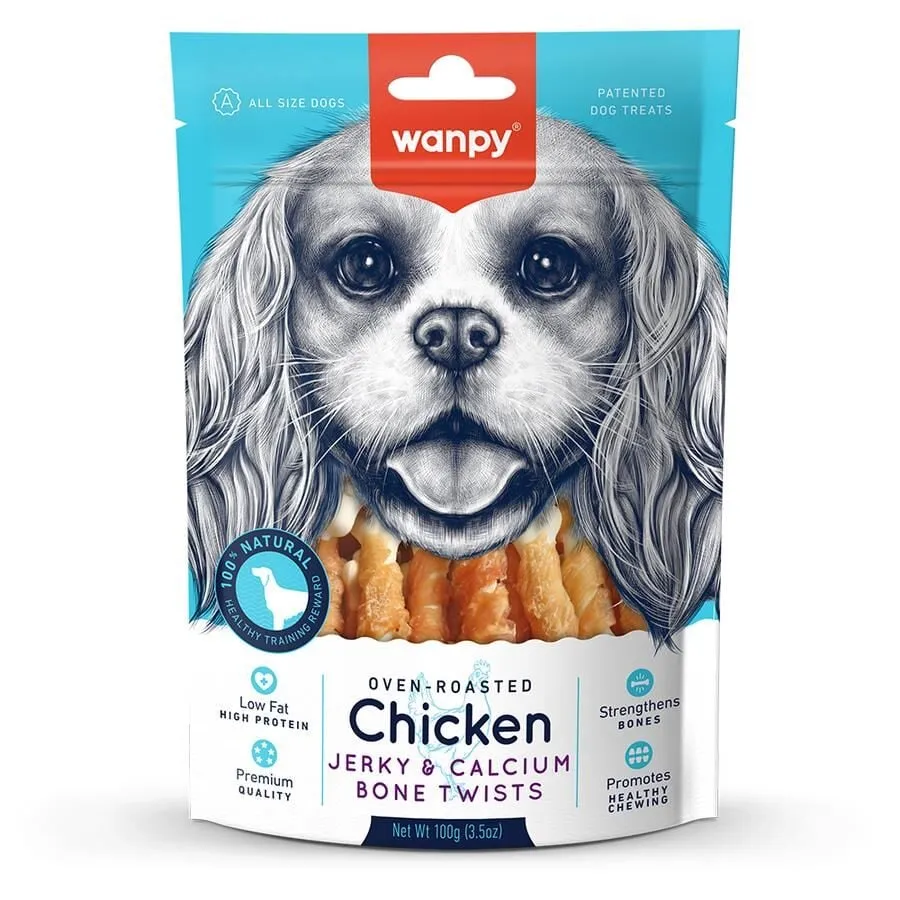 Wanpy Kalsiyumlu Gerçek Tavuk Sargili Köpek Ödülü100 Gr
