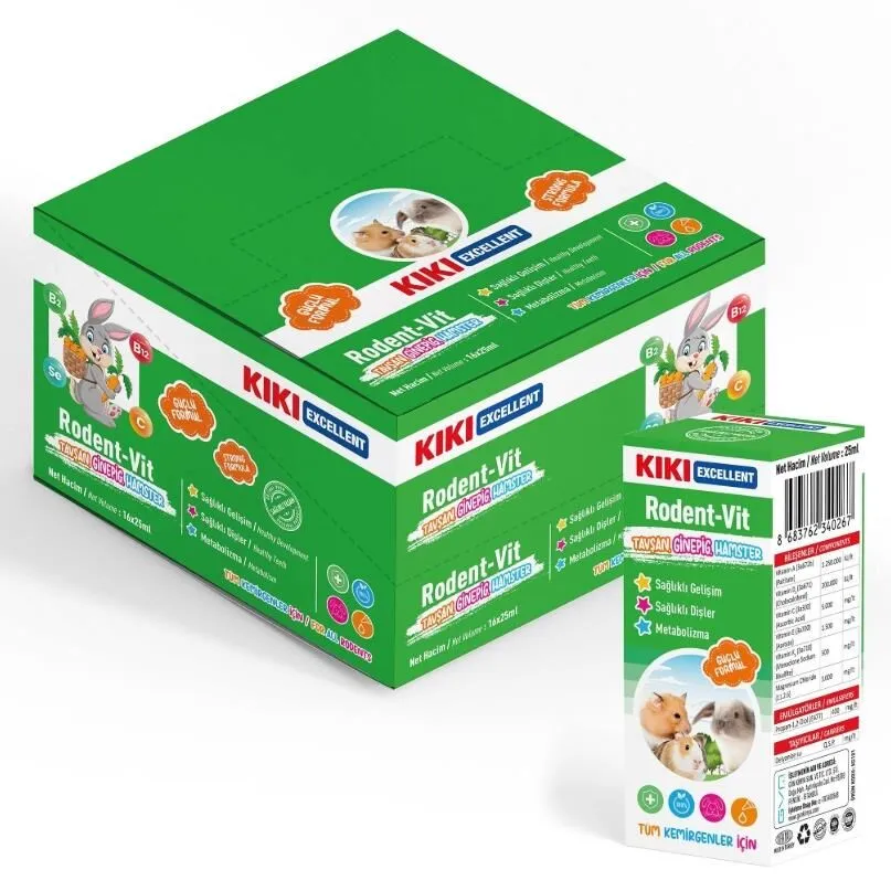 Kiki Excellent Kemirgen Rodent-Vit Vitamin Desteği 25 ml