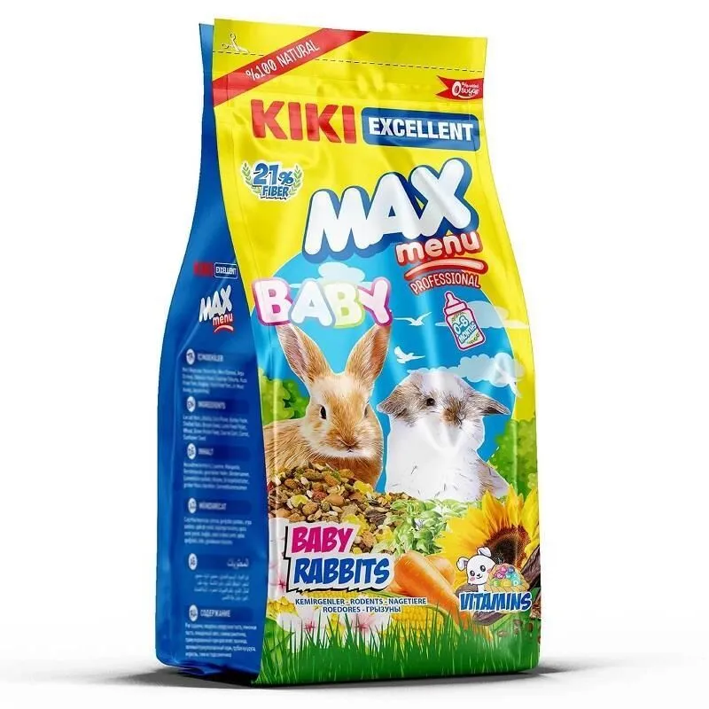 Kiki Excellent Kemirgen Max Menu Yavru Tavşan Yemi 500 Gr
