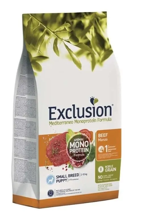 Exclusion Monoprotein Sığır Etli ve Narlı Düşük Tahıllı Küçük Irk Yavru Köpek Maması 2 Kg