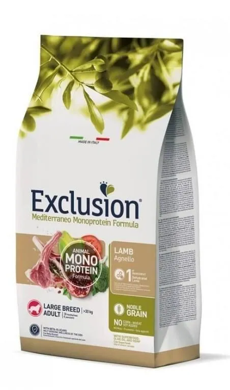 Exclusion Monoprotein Kuzu Etli ve Narlı Düşük Tahıllı Büyük Irk Yetişkin Köpek Maması 12 Kg